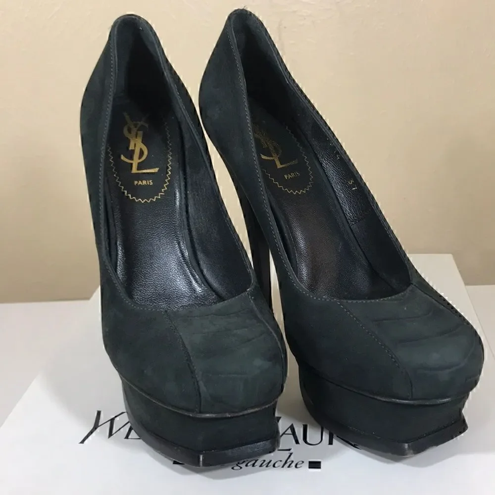 Yves Saint Laurent black suede